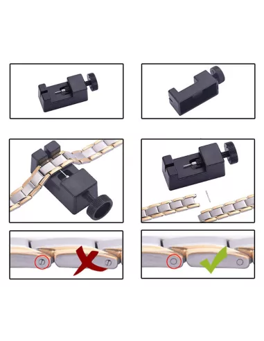 Outil de démontage et réduction de maillon pour bracelet montre aci...