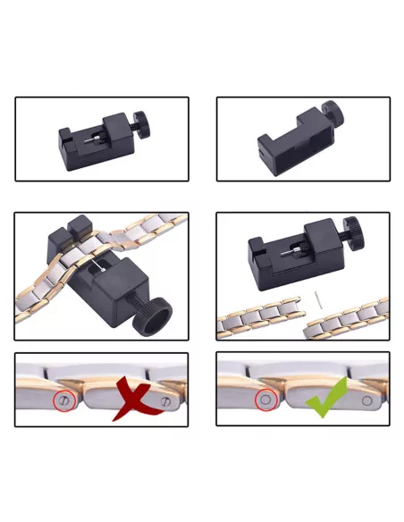 Outil de démontage et réduction de maillon pour bracelet montre aci...