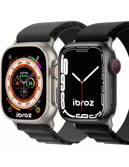 Alpine Wristband Apple Watch Ultra, 8, 7, 6, SE, 5, 4, 3 - Black | Ibroz