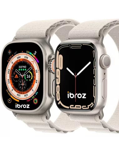 Alpine Wristband Apple Watch Ultra, 8, 7, 6, SE, 5, 4, 3 - White Ecr...