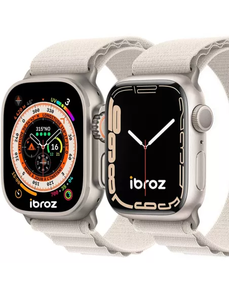 Alpine Wristband Apple Watch Ultra, 8, 7, 6, SE, 5, 4, 3 - White Ecr...