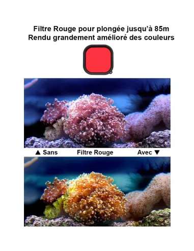 Filtre Rouge pour Boîtier Caisson de Plongée Original GoPro Hero 9 ...