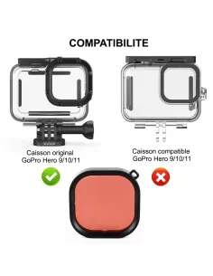 Filtre Rouge pour Boîtier Caisson de Plongée Original GoPro Hero 9 ... 2