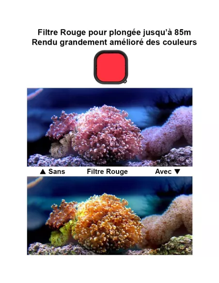 Filtre Rouge pour Caisson de Plongée Original Super Suit GoPro Hero...