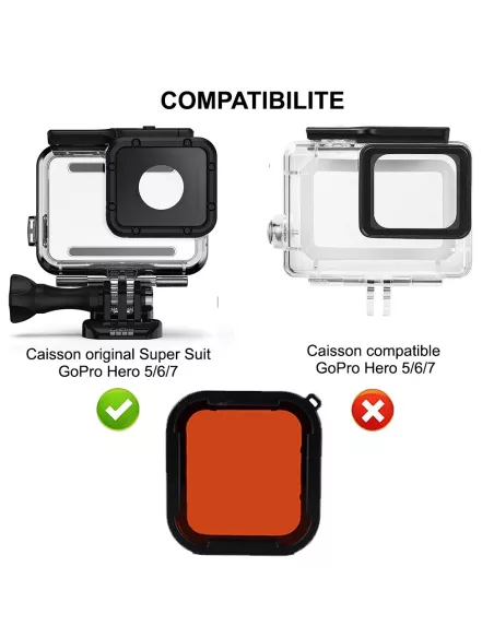 Red Filter for Original Super Suit GoPro Hero...