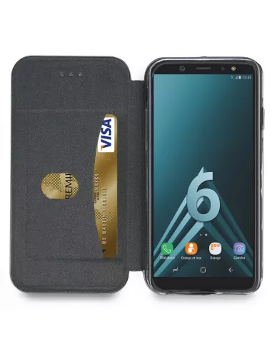 Samsung Galaxy A6 Leather Case Folio CLAM | Ibroz