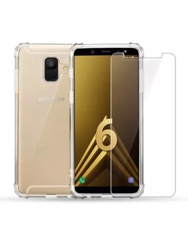 Samsung Galaxy A6 Pack Coque antichocs + Protection écran 9H | Ibroz