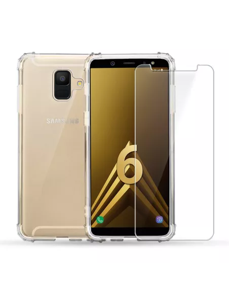 Samsung Galaxy A6 Pack Coque antichocs + Protection écran 9H | Ibroz