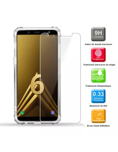 Samsung Galaxy A6 Pack Coque antichocs + Protection écran 9H | Ibroz