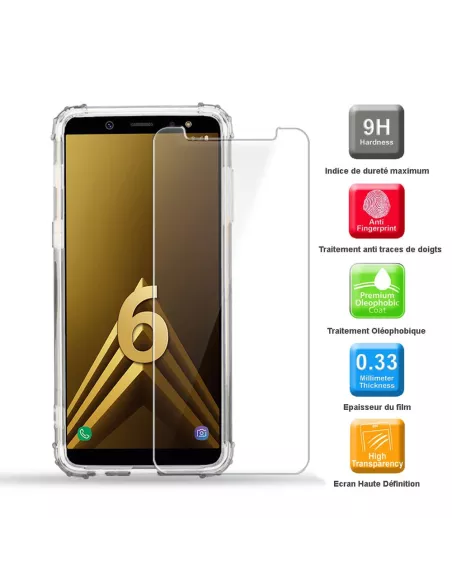 Samsung Galaxy A6 Pack Coque antichocs + Protection écran 9H | Ibroz