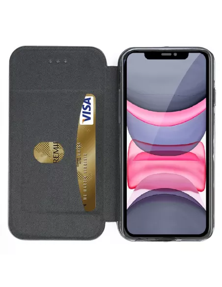 iPhone 11 Etui Cuir Folio + Protection écran Verre Trempé 9H - Noir...