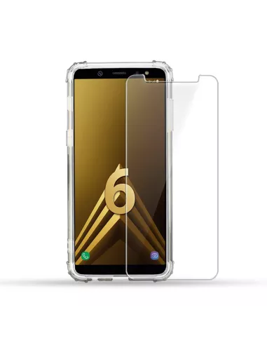 Samsung Galaxy A6 Pack Coque antichocs + Protection écran 9H | Ibroz