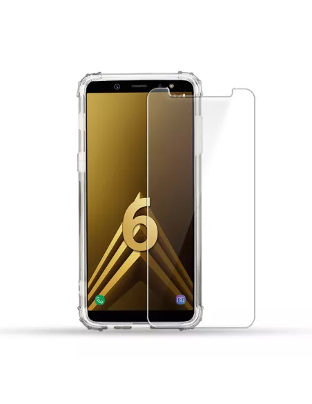 Samsung Galaxy A6 Pack Coque antichocs + Protection écran 9H | Ibroz
