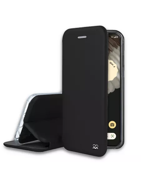ibroz_google_pixel_7_Pro_étui_folio_cuir_noir