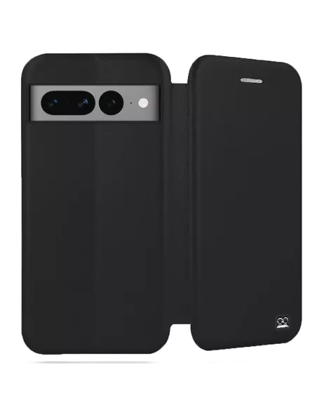 Google Pixel 7 Pro Leather Case Folio Clam - Black | Ibroz