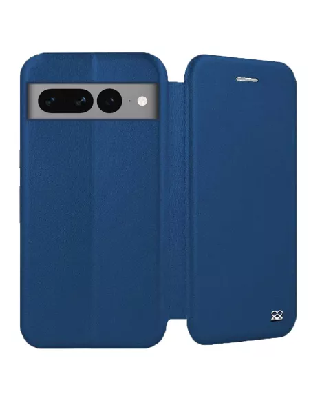 Google Pixel 7 Pro Folio Clam Leather Case - Cosmos Blue | Ibroz