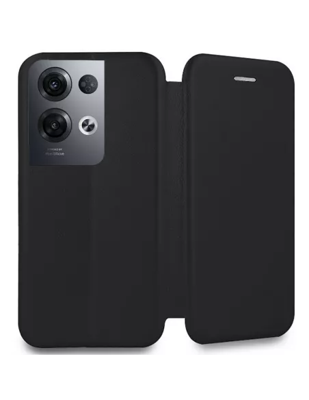 Oppo Reno 8 Pro Etui Cuir Folio Clam - Noir | Ibroz