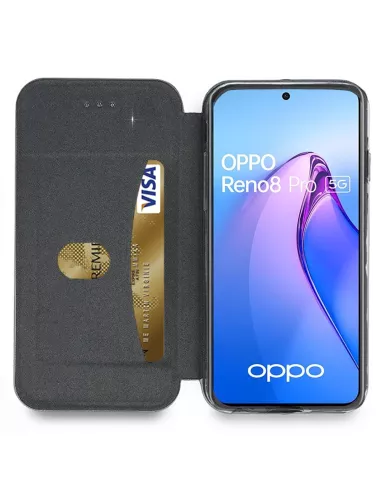 Oppo Reno 8 Pro Folio Clam Leather Case - Cosmos Blue | Ibroz