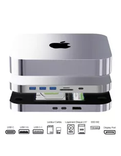 Dock HUB Mac Mini MC25 Pro DP - 8 in 1 Memory Extension - SATA SSD...