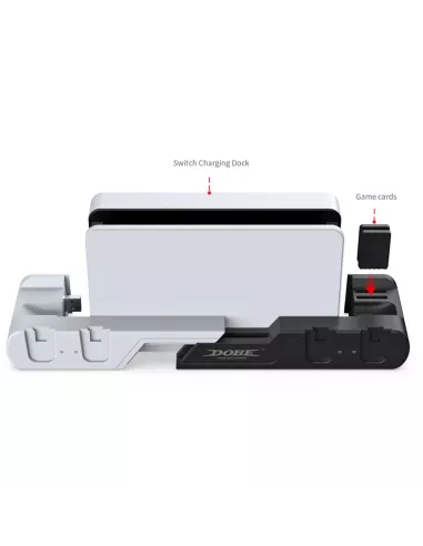 Station socle de charge 6 en 1 pour manettes Joy-con et Nintendo Sw...