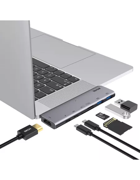 ibroz-HUB USB type-c to HDMI 3.0, USB splitter for MacBook Pro-Thunderbolt-3-Docking-double-USB_ (in French)