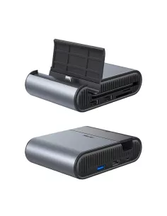 ibroz-Socle Station d'accueil DeX pour Smartphone et Tablette + Hub USB-C 7 en 1- Lecteur de Cartes SD - HDMI 4K