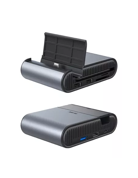 ibroz-Socle DeX Docking Station for Smartphone and Tablet + USB-C Hub 7 in 1- SD Card Reader - HDMI 4K