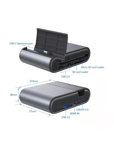 Docking Station DeX for Smartphone and Tablet + USB-C Hub...