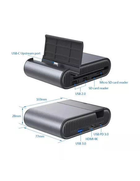 Docking Station DeX for Smartphone and Tablet + USB-C Hub...