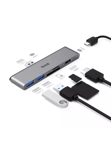 6 in 1 USB-C HUB for Microsoft Surface Pro 7 - USB-A 3.0 - USB-C 3...