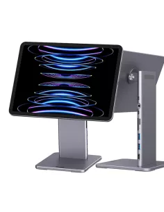 ibroz-Socle Magnetic Docking Station and Multiport Hub 6 in 1 for iPad 11, iPad 10,9 inch