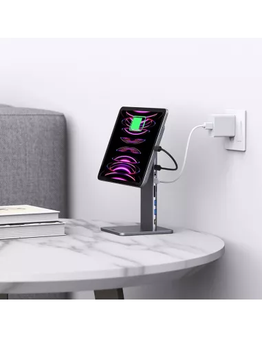 ibroz-Socle Station d'accueil Magnétique et Hub multi-ports 6 en 1 pour iPad 11, iPad 10,9 pouces