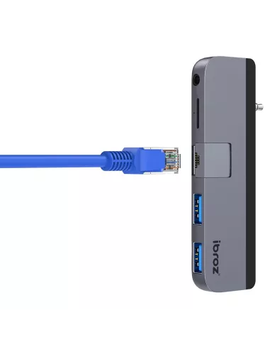 HUB USB C pour MacBook Pro M1 et Pro M1 Max - DC8L - 5 en 1 - LAN -...