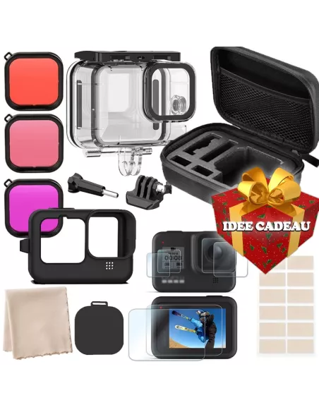 Pack cadeau Accessoires et boîtier de plongée étanche 45m pour GoPro Hero 8