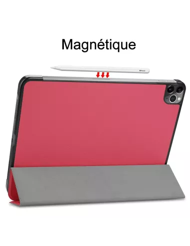 ibroz Etui Cuir Smart Folio Cover pour iPad Pro 11" (1ᵉ, 2ᵉ, 3ᵉ, 4ᵉ Génération) watermelon pasteque