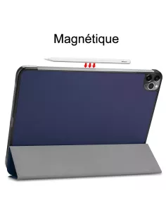 ibroz Etui Cuir Smart Folio Cover pour iPad Pro 11" (1ᵉ, 2ᵉ, 3ᵉ, 4ᵉ Génération) bleu nuit 2