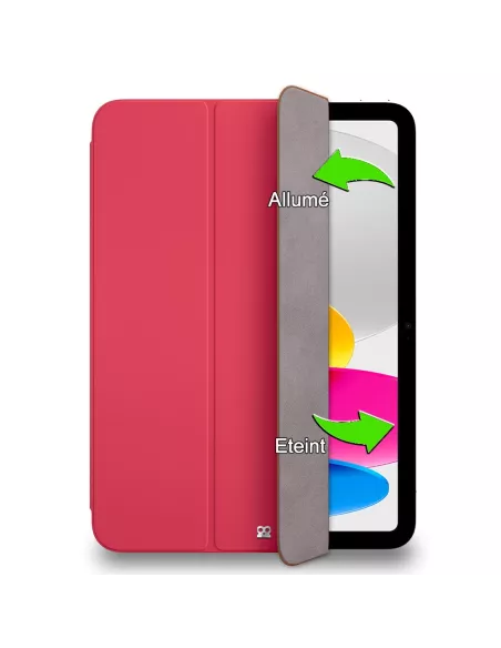 Etui Cuir Smart Folio Cover pour iPad 10.9" (10ᵉ Génération) - Rose...