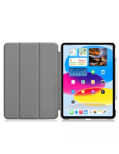 Etui Cuir Smart Folio Cover pour iPad 10.9" (10ᵉ Génération) - Rose...