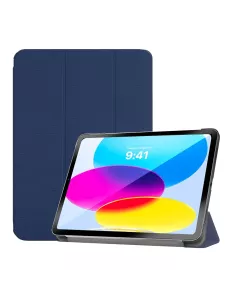 ibroz Leather Smart Folio Cover for iPad 10.9" (10ᵉ Generation) - navy blue