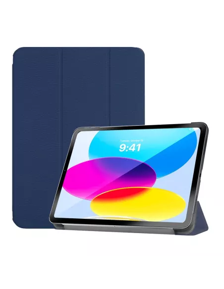 ibroz Leather Smart Folio Cover for iPad 10.9" (10ᵉ Generation) - navy blue