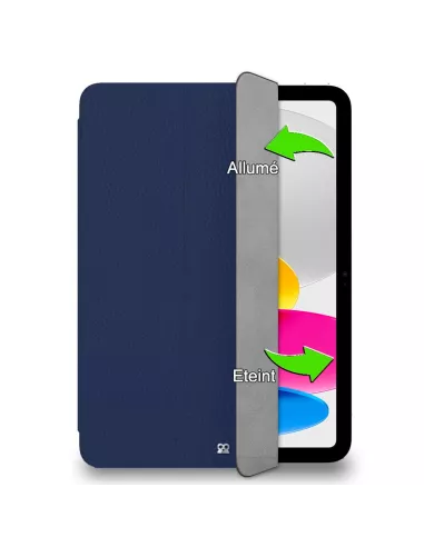 Etui Cuir Smart Folio Cover pour iPad 10.9" (10ᵉ Génération) - Bleu...