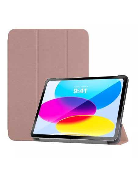 ibroz Leather Smart Folio Cover for iPad 10.9" (10ᵉ Generation) - pink gold