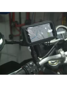Support pour smartphone sur rétroviseur universel pour moto, vélo, ... 2