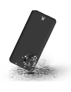 ibroz-coque intégrale liquid LSR pour Honor X7a noire + verre trempé 2