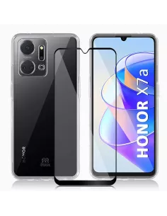 ibroz-coque transparente antichocs intégrale pour Honor X7a + verre trempé