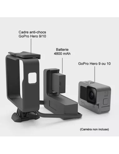 External battery, 4800mAh, for GoPro Hero 9 and Hero 10, with...
