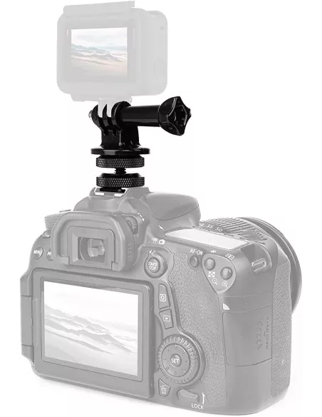 Adaptateur Plat Hot Shoe pour Appareil Photo DSR, GoPro, et autres ...