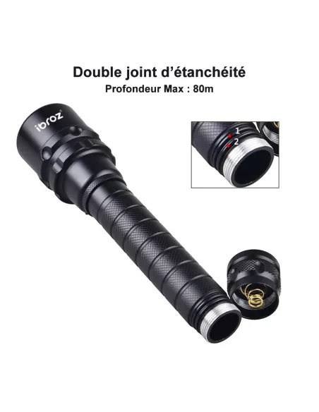 Torche de plongée 80m 5 Leds (L2) extra puissante - 10000 Lm - Lumi...