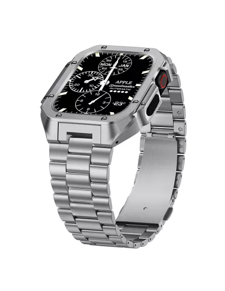 Luxury Stainless Steel Strap for Apple Watch Ultra 49mm - Silver...