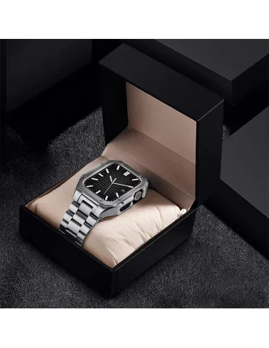 Luxury Stainless Steel Strap for Apple Watch Ultra 49mm - Silver...